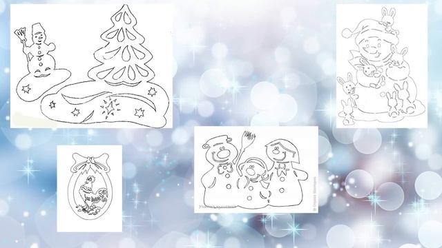 Трафареты на новый год 2017 для вырезания на окно. Подборка шаблонов смотреть онлайн