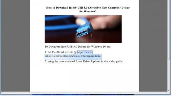 Download Intel USB 3.0 eXtensible Host Controller Driver for Windows 11/10/8/7 (2023 Updated)