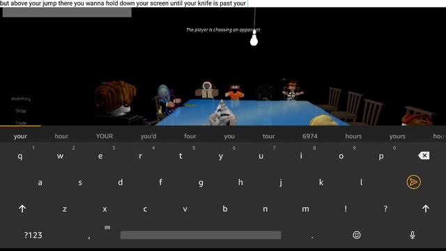 How to throw knifes in the game breaking point on a tablet! (Roblox) смотреть онлайн