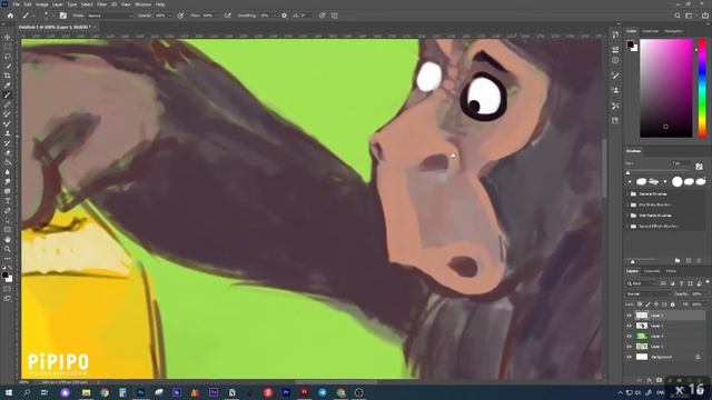 Draw A Gorilla_рисуем гориллу_dibujar Un Gorila