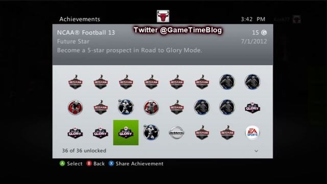 NCAA Football 13 Xbox 360 Achievements Unlocked смотреть онлайн