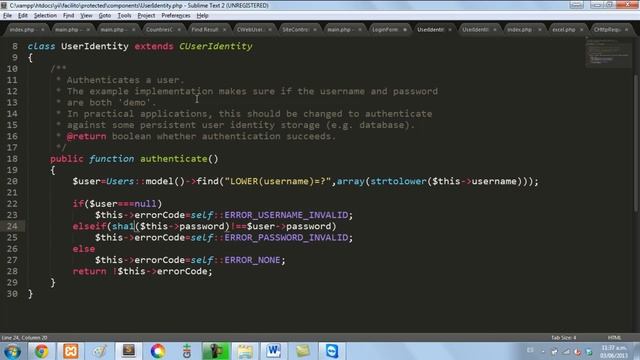 Yii Framework PHP - 26: Implementación db users смотреть онлайн