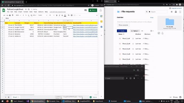 Python, Google Sheet Data Export to PDF, uploaded to Dropbox смотреть онлайн