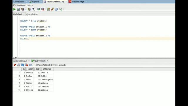 Create a New Table From an Existing Table | Oracle SQL Tutorial for beginners | Techie Creators смотреть онлайн