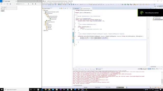 Login Authentication using Java servlet смотреть онлайн