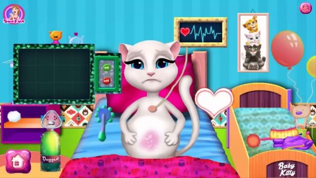 Анжела родила маленького котенка, роды Анжелы | Angela Baby Birth