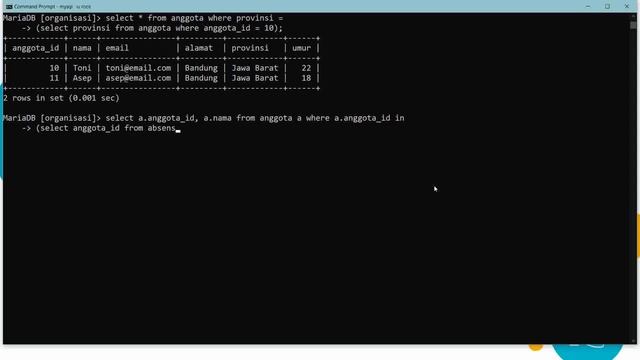 Subquery Mysql смотреть онлайн