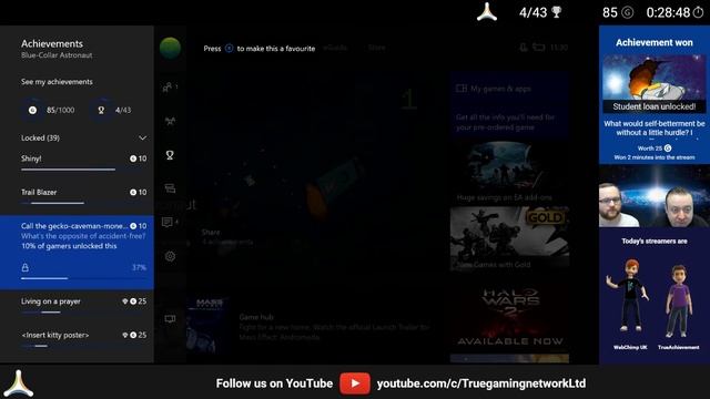 Blue-Collar Astronaut - TrueAchievements Live Stream смотреть онлайн
