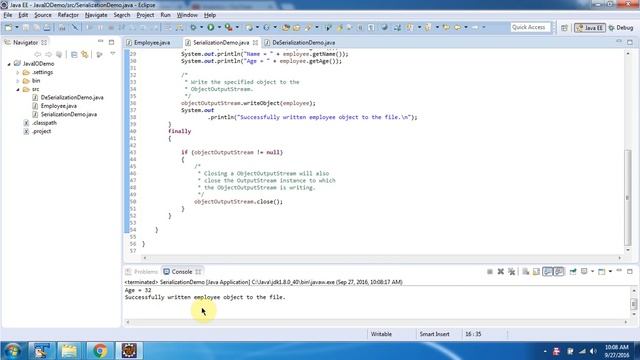 Java Serialization with Transient keyword | Java IO | Java Tutorial смотреть онлайн