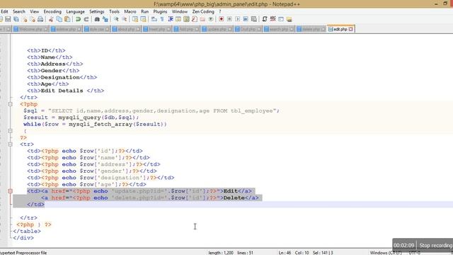 How to delete a row in php смотреть онлайн