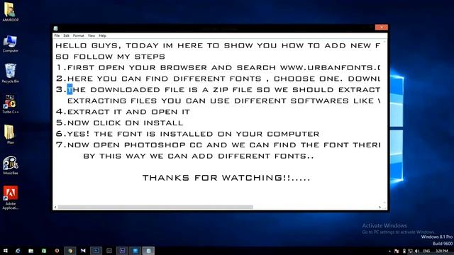 How to add new fonts to photoshop cc/cs6/cs5 смотреть онлайн