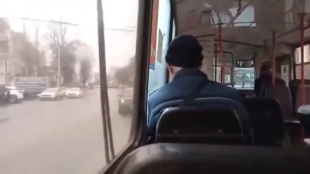 Поездка на троллейбусе TROLZA борт 105 маршрут 1 жд вокзал-парк Циолковского