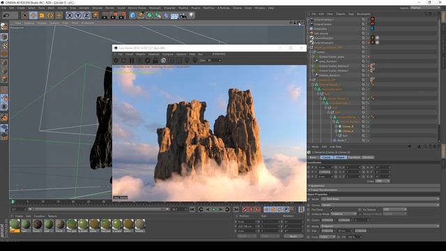 Procedural Cliffs in Cinema 4D + Octane смотреть онлайн