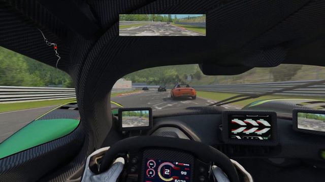 POV driving the Aston Martin Valkyrie at the Nürburgring - Assetto Corsa смотреть онлайн