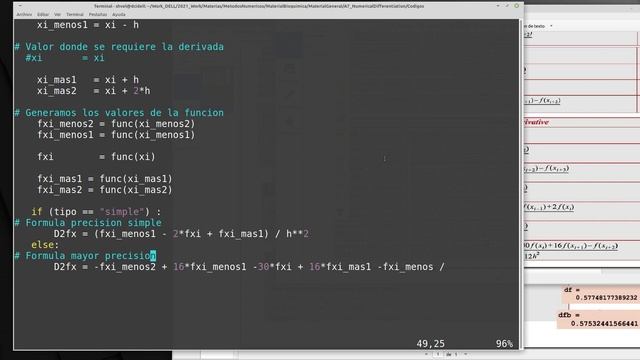 Derivada numérica de función analítica en Python смотреть онлайн