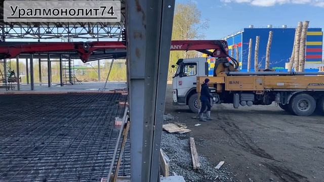 Монолитная плита под Автокомплекс Mitsubishi, заливка монолитной плиты, фундамент монолитная плита смотреть онлайн