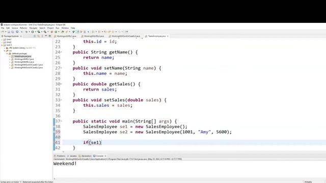 Compare Object Values using if Condition | Comparing Sales Object | Java Classes смотреть онлайн