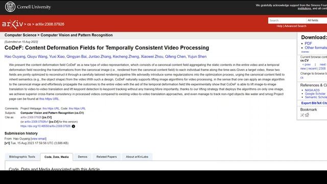 CoDeF - Content Deformation Video Processing смотреть онлайн
