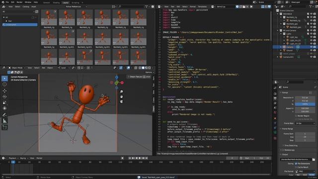 BSLIVE Blender and ControlNet - Posing Rig for AI Generation смотреть онлайн