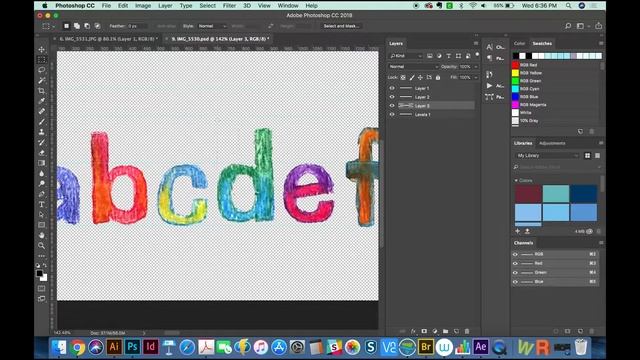 Bitmap color fonts using Fontself Maker with Photoshop CC смотреть онлайн