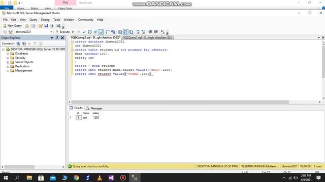 Create #Table and #Database in #SQL смотреть онлайн