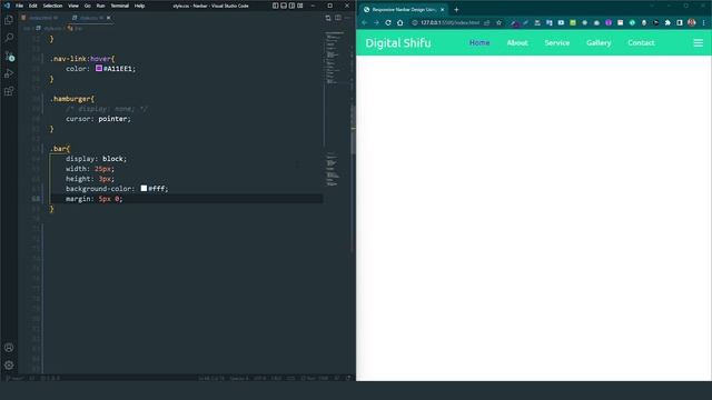 How to Design a Responsive Navigation Bar with HTML, CSS, and JavaScript смотреть онлайн