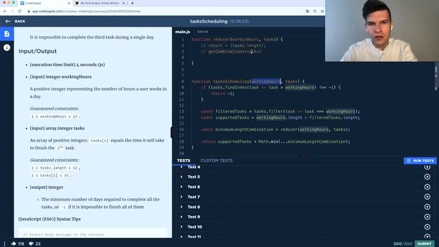 Anton code it 12: Tasks scheduling из CodeSignal смотреть онлайн