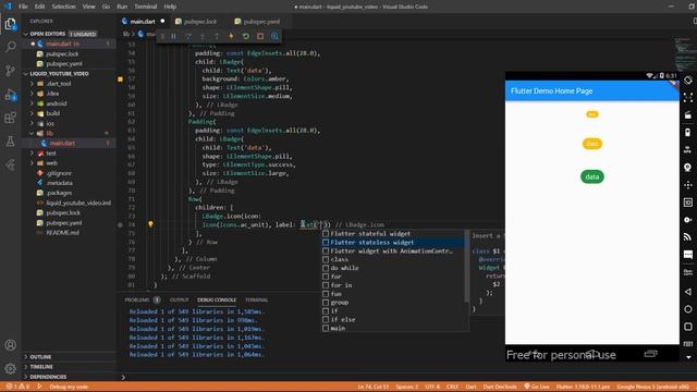 How to implement badge in flutter using liquid UI? | Liquid Series смотреть онлайн