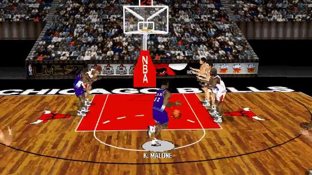 Utah Jazz vs. Chicago Bulls NBA LIVE 97 EA video games serie смотреть онлайн
