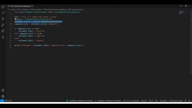 Basic Stock Sentiment Analysis | Python Projects смотреть онлайн