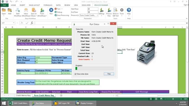 VA01 - Create Credit Memo Request From Excel смотреть онлайн