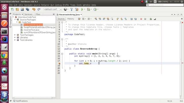 Reverse an Array in Java смотреть онлайн