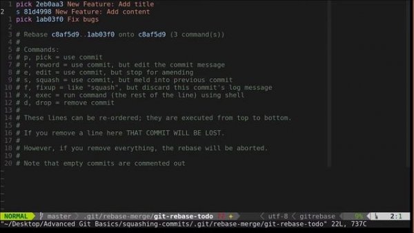Squashing Git Commits