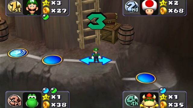 Pirate Dream - Luigi vs Toad vs Yoshi vs Koopa kid - Mario Party 5 gameplay | Game Cube смотреть онлайн