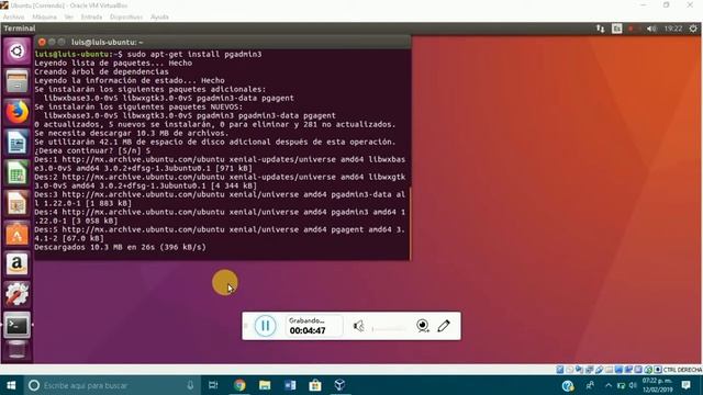 Instalación del SGBD PostgreSQL en Linux, Ubuntu (máquina virtual) смотреть онлайн