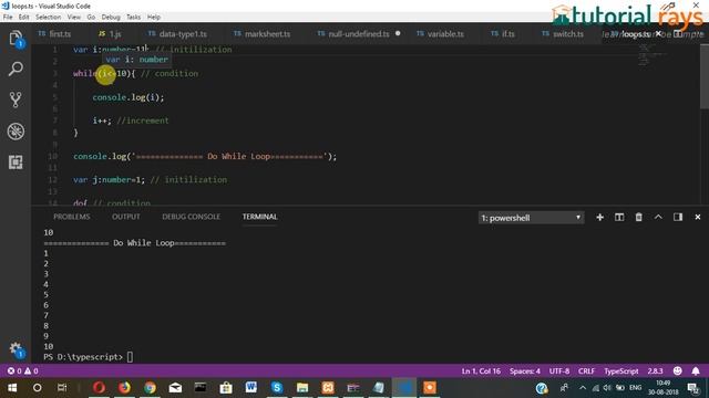 9 Loops in TypeScript 2019 -Tutorial Rays | By Umar Rahman смотреть онлайн