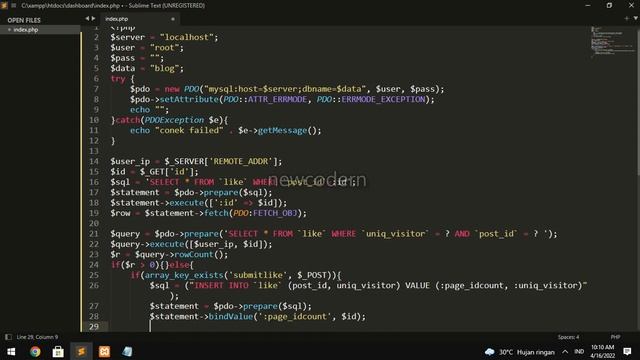 how to make simple dynamic like button based on ip address | PDO смотреть онлайн