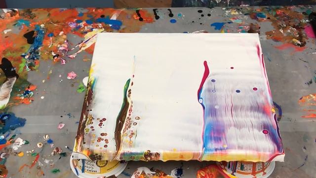 Acrylic Pour Painting: Simple Swipe Technique For CELLS смотреть онлайн