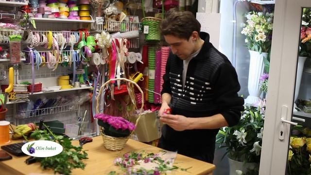 Корзина С Цветами. Сердце из Цветов. Мастер Класс Сердце со Стрелой. смотреть онлайн