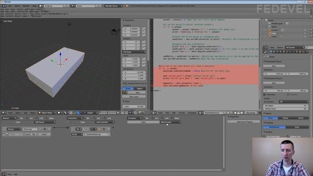 How to move object in 3D software by Magnetometer, Accelerometer, Gyro data - Blender смотреть онлайн