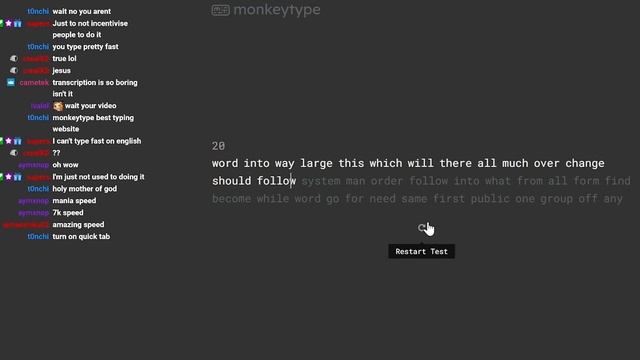typing test on stream смотреть онлайн
