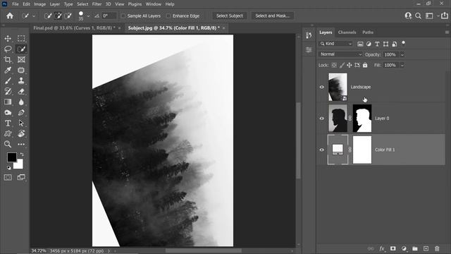 Create a Double Exposure in 74 Seconds with Photoshop смотреть онлайн