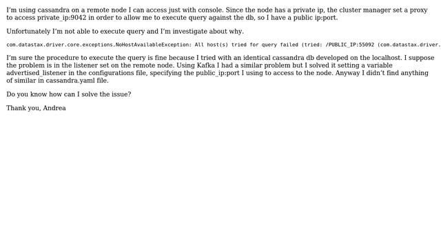 DevOps & SysAdmins: Can't access Cassandra remote node смотреть онлайн