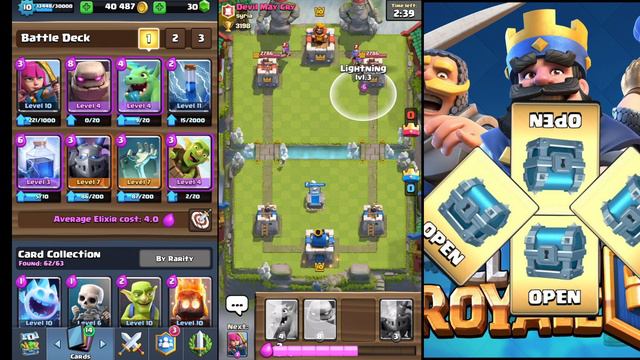 Clash Royale Episode 2 - Best Golem Mega Minion Lighting Deck & Chest Cycle смотреть онлайн