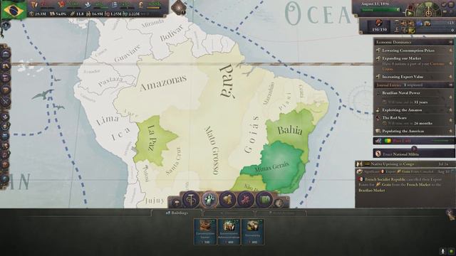 Gőzhajózás kora | Brazil Birodalom #32 | Victoria 3 Colossus of the South DLC magyar letsplay смотреть онлайн