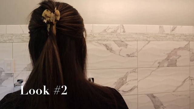 FIVE DIFFERENT 90s CLAW CLIP HAIRSTYLES // EASY TUTORIAL♡ смотреть онлайн