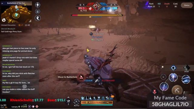 Black Desert Mobile FULL HEX WHEN & Battle Field of Sun EP 216 смотреть онлайн