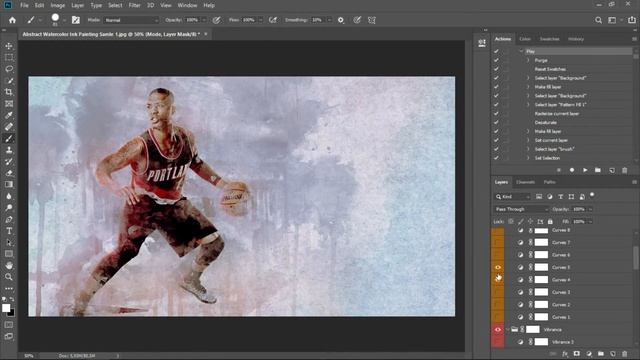 Abstract Watercolor Ink Effect in Adobe Photoshop CC 2019 ( Tutorial ) смотреть онлайн