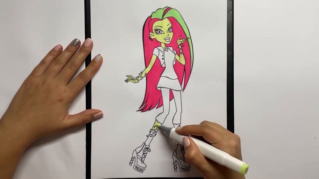 Coloring Monster High Venüs McFlytrap Coloring Page 🤘Coloring Videos For Kids #coloring #monsterhig смотреть онлайн