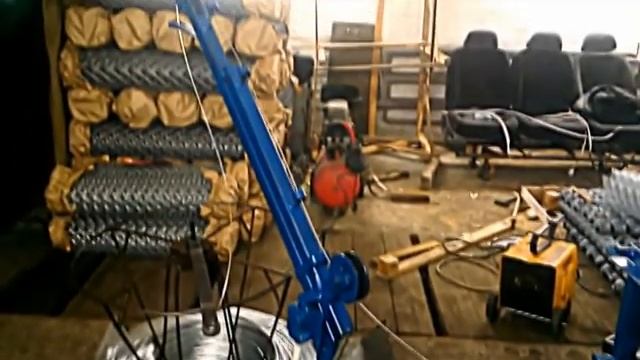 Станок для производства сетки "рабица" смотреть онлайн